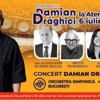 Podcast-ul lui Damian Drăghici se ține LIVE la Ateneul Român pe 6 iulie.