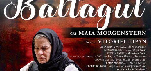 Piesa de teatru ,Baltagul' se joacă pe 15 noiembrie la Sala Rapsodia din București: în rolul principal este actrița Maia Morgenstern
